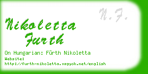 nikoletta furth business card