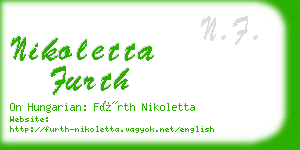 nikoletta furth business card
